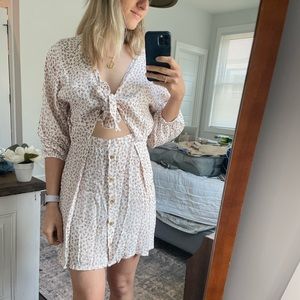 Faithfully the Brand flower dress with front tie